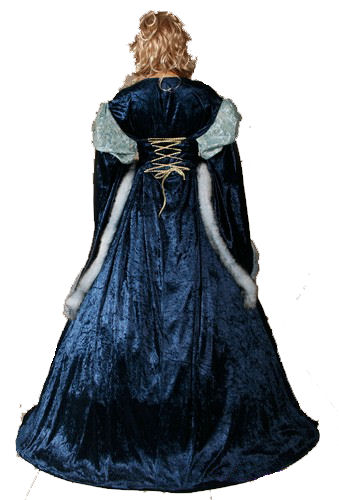Ladies Medieval Renaissance Costume And Headdress Size 20 - 22 Image